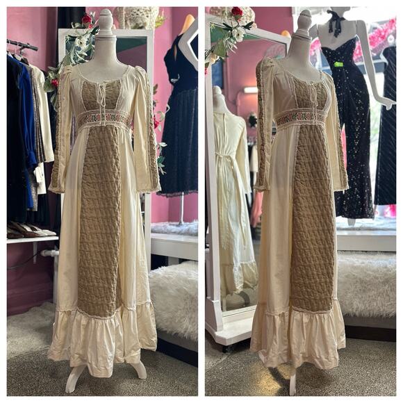 Gunne Sax Dresses & Skirts - Vintage 70s Gunne Sax Prairie Maxi Dress Boho Muslin Renaissance Hippy XS